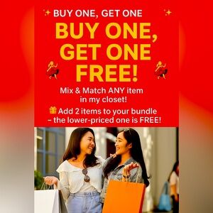 Bundle two items get the second item free BOGO!!!